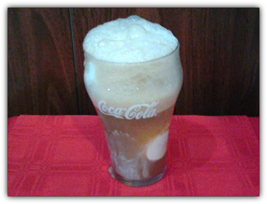 Root Beer Float. Root Beer and Ice Cream.